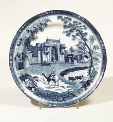Spode blue and white plate, c.1815